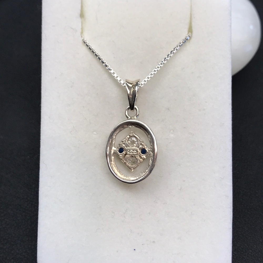 STERLING SILVER AUSTRIAN CRYSTAL PENDANT NWT - Picture 4 of 5